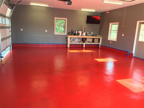 red epoxy garage floor paint - Liliana Sheffield