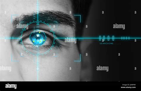 biometric high tech retina scan Stock Photo - Alamy