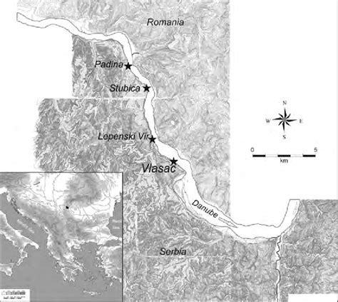 Map of the Upper Gorge of the Danube, with principal Mesolithic and... | Download Scientific Diagram