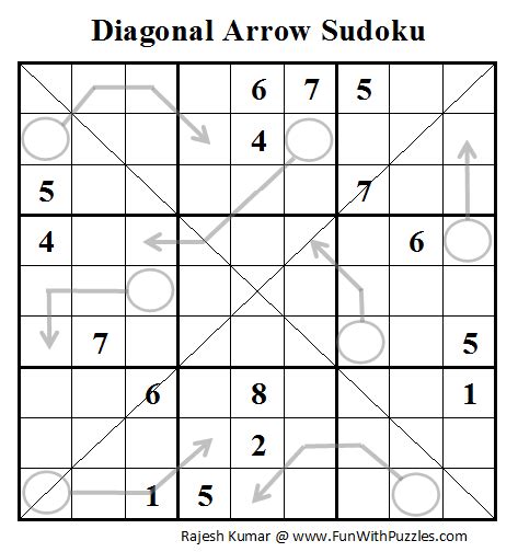 Challenge your mind with Diagonal Arrow Sudoku