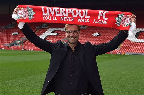 Jurgen Klopp is unveiled as Liverpool's new manager at Anfield - Mirror ...