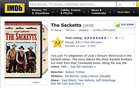 Tom Selleck Westerns: The Sacketts – My Favorite Westerns