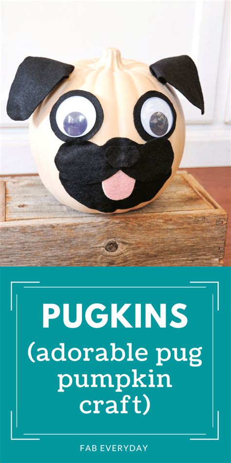 Pugkins (adorable pug pumpkin craft) - Fab Everyday