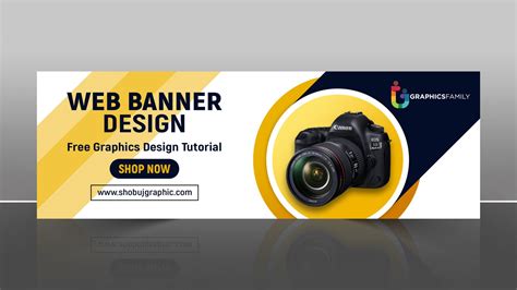Modern Web Banner For Photography free psd template – GraphicsFamily