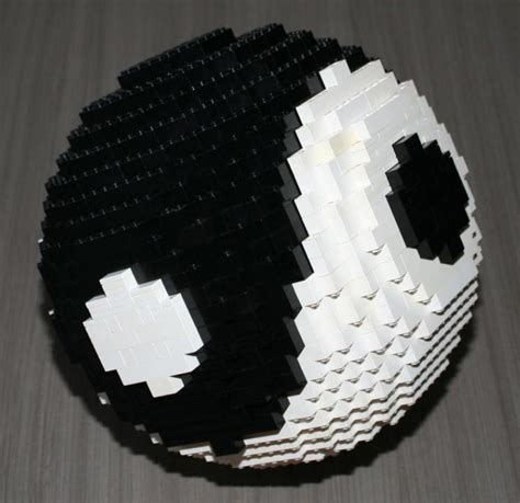 https://flic.kr/p/kh7F8d | Yin Yang lego sphere | Yin and Yang spherical disection on a 30 studs ...