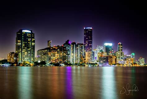 Brickell Skyline | Skyline, Destin resorts, City lights at night