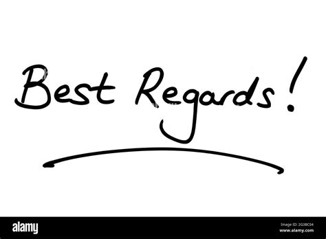 Best Regards! handwritten on a white background Stock Photo - Alamy