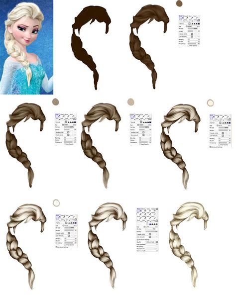 Elsa - Hair tutorial by ryky | Elsa hair, How to draw hair, Character design tutorial