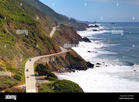 geography / travel, USA, California, Highway No. 1 and coast, view Stock Photo: 112370316 - Alamy