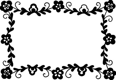 Rectangle Floral Border Svg