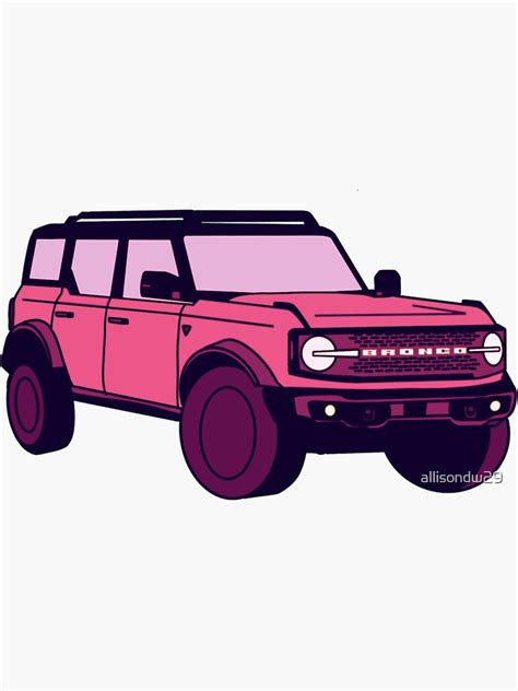 "Pink Ford Bronco '22" Sticker for Sale by allisondw29 | Redbubble