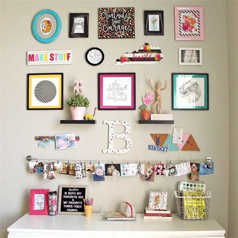 Colorful Craft Room Gallery Wall!