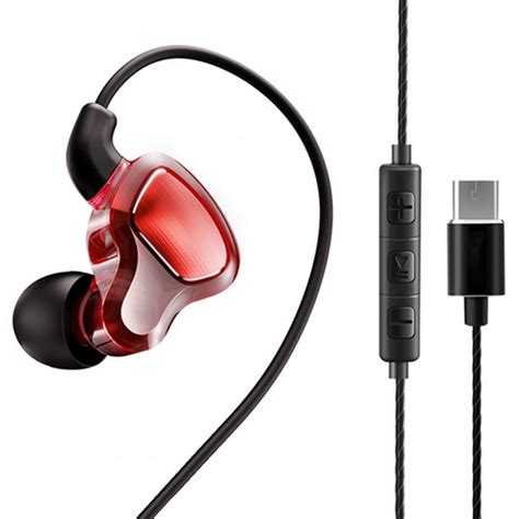 USB Type C Earbuds Stereo in Ear Earbud Headphones with Microphone Bass ...