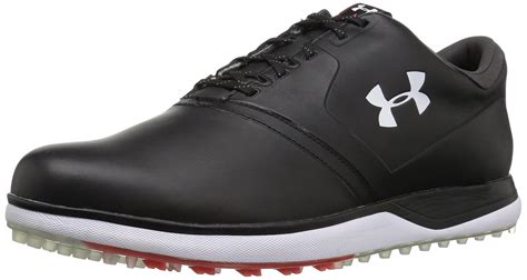 Under Armour Men's Performance SL Leather Golf Shoe, Black (001)/Sultry ...