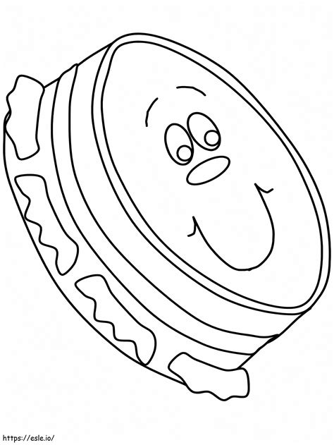 Cute Tambourine coloring page