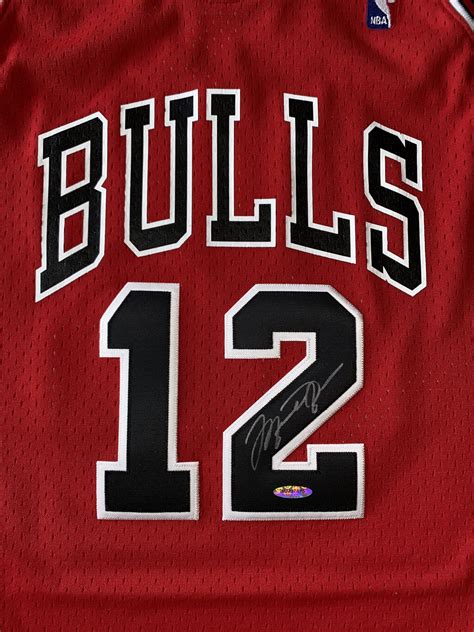 Michael Jordan Autographed Red Bulls Number 12 Jersey UDA COA. - The Autograph Source