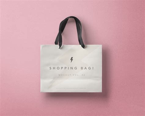 Free Square Paper Bag Mockup | Mockup World HQ