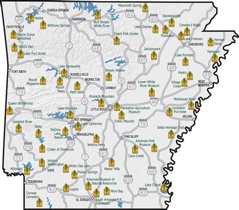 Arkansas State Parks | Arkansas road trip, Map of arkansas, Arkansas state