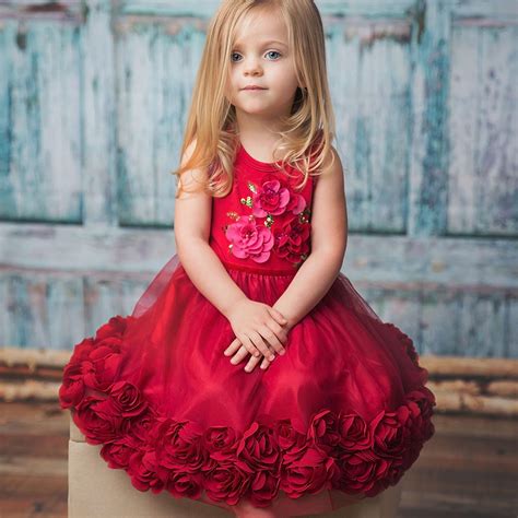 Haute Baby Ruby Sparkle Toddler Holiday Dress