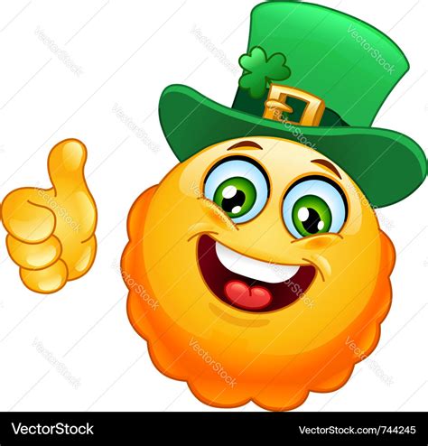 Leprechaun emoticon Royalty Free Vector Image - VectorStock