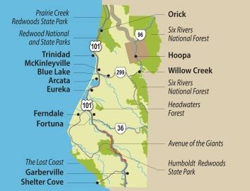 California Redwoods Map | Color 2018