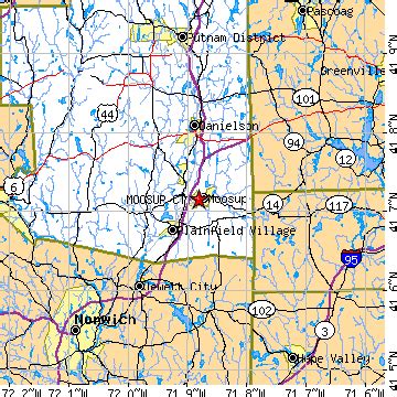 Moosup, Connecticut (CT) ~ population data, races, housing & economy