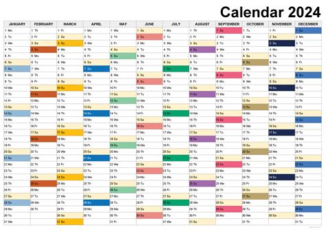 2024 Calendar Printable, PDF, Excel and Image file - free download! Easy to Print Annual Calendars