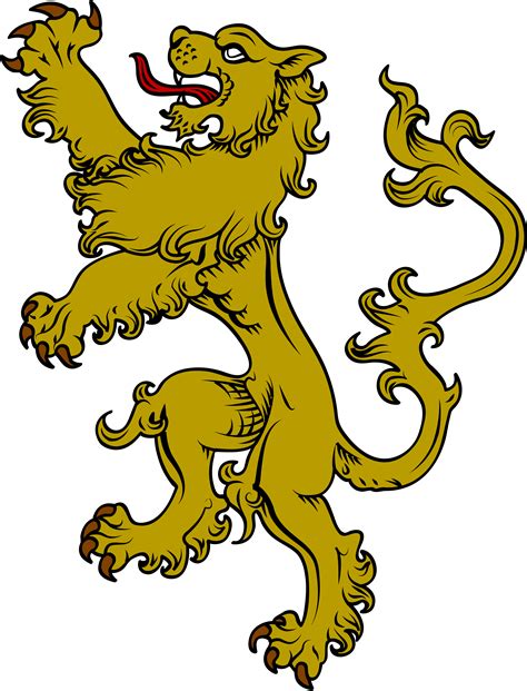 Download Heraldic Lion Crest Png - Gold Lion Coat Of Arms Clipart Png ...