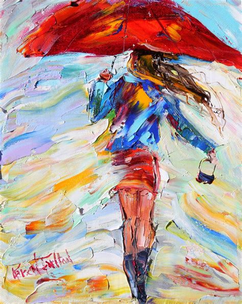 Rain print, Rain Girl art, Rain Dance, Rain Print on Archival canvas ...