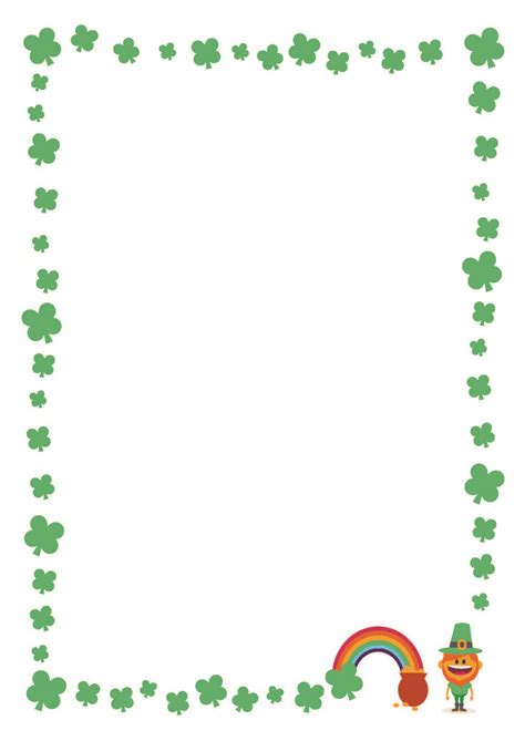 Free Clip Art St. Patrick's Day Borders en 2024 | Bordes, Tés