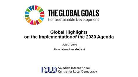 Global highlights on the implementation Agenda 2030 - YouTube