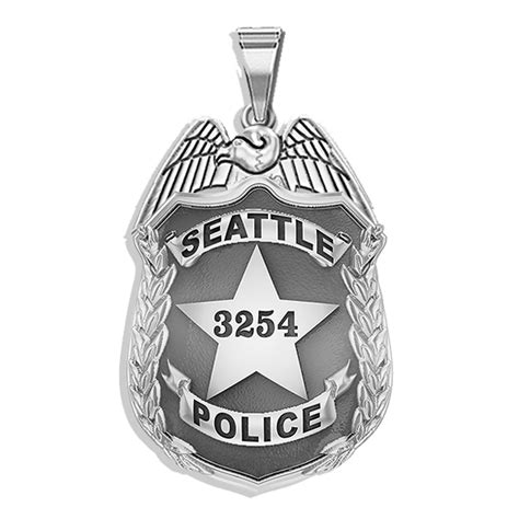 Personalized Seattle Police Badge with Your Badge Number - PG101146