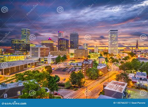 Tulsa, Oklahoma, USA Skyline Stock Image - Image of night, architecture ...