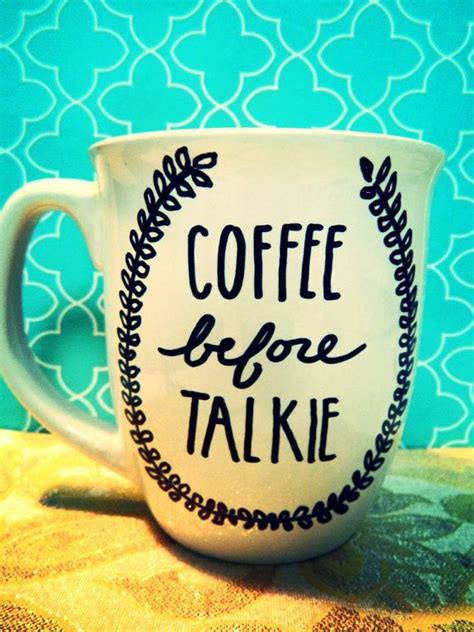 Coffee Mug: COFFEE BEFORE TALKIE Hand Illustrated | Etsy in 2023 | Funny coffee mugs, Mugs ...