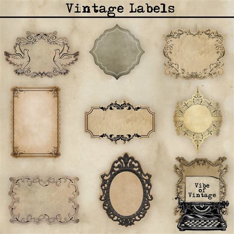 Printable Crafts, Printable Labels, Free Printables, Vintage Collage, Vintage Scrapbook Paper ...