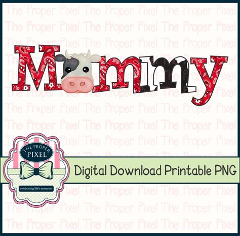 Cow Mommy Birthday Design Family Birthday Design download | Etsy