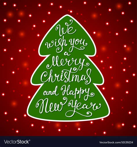 We wish you a merry christmas greeting card Vector Image