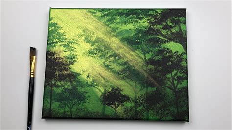 Glowing Forest | Acrylic Painting on Canvas Step by Step | Relaxing Demo - YouTube | Acrylic ...