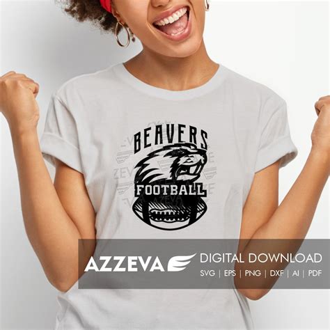 Beavers Football Design Png Eps Ai Dxf Png Pdf Jpg and - Etsy