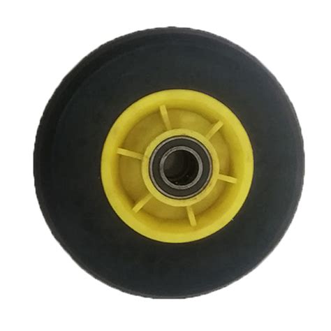 10-Inch Medium Plastic Powder Wheel Silent Rubber Wheel Solid Wheel Trolley Industrial Caster ...