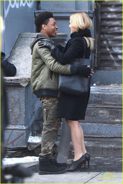 Jacob Latimore Hugs Kate Winslet On 'Collateral Beauty' Set | Photo ...