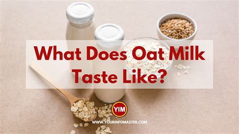 What Does Oat Milk Taste Like? - Your Info Master : r/YourInfoMaster