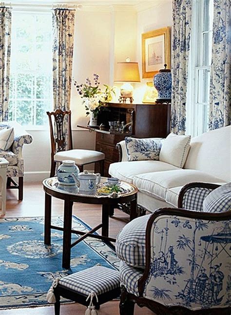 51 Cute French Style Living Room For New Home Style - ROUNDECOR | Country living room, Blue and ...