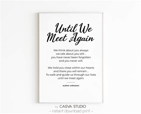 Until We Meet Again Elegant Funeral Poem With Name Poster | ubicaciondepersonas.cdmx.gob.mx