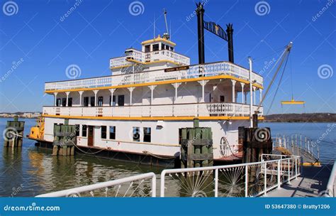 Historic Riverboat, Cherry Blossom, Set on the Potomac River, Old Alexandria, Virginia, April ...