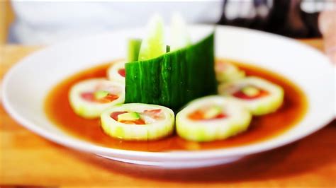 Naruto Sushi Rolls /Cucumber Wrap Sushi /寿司摆盘装盘 - YouTube