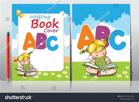 School Book Cover Design Cartoon Background Stock Vector (Royalty Free ...