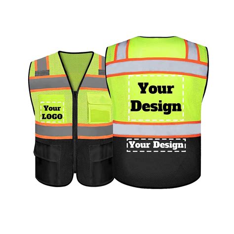 Custom safety vest customize hi vis vest reflective vest with logo ...