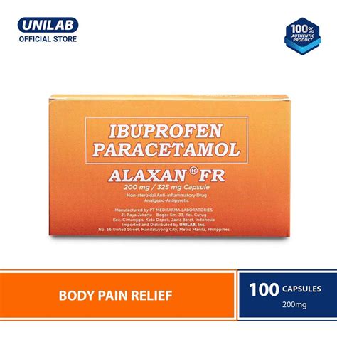 Alaxan FR 100s (For Pain Relief & Fever) | Shopee Philippines