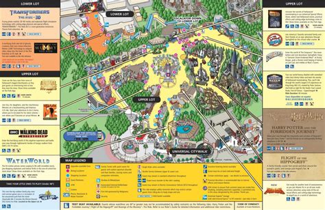 Universal studios Los Angeles-map - Karte von universal studios Los ...